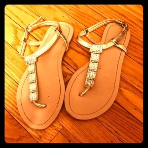 Silver sandals